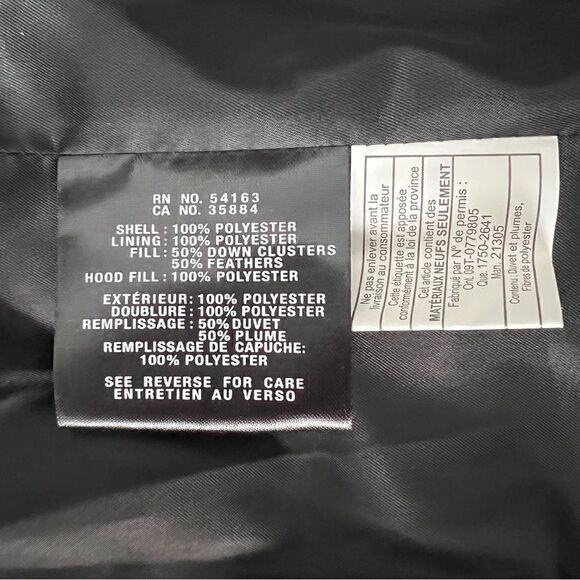 Cole Haan Signature Women's Black Down Fill Long Jacket Size PL - Picture 9 of 9